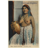 Maghreb: Topless Moorish Woman With Water Jug / Risqué - Ethnic (Vintage PC ~1910s/1920s)