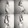 Erotic Study: Pin-Up Sue Stevens *2 / Boobs - Vest (Vintage Contact Sheet - 12 Photos 1970s/1980s)