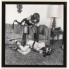 Latex Mistress & Topless Maid *8 / Face Mask - BDSM Restraint (Vintage Contact Sheet Photo 1970s)