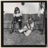 Latex Mistress & Topless Maid *10 / Face Mask - BDSM Restraint (Vintage Contact Sheet Photo 1970s)
