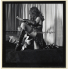 Darkhaired Latex Mistress Spanking Blonde Maid*5 / BDSM (Vintage Contact Sheet Photo 1970s)