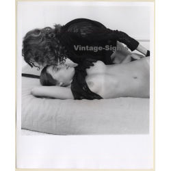 Erotic Study: Racy Semi Nude Caresses Nude Girlfriend*2 / Lesbian INT (Vintage Photo KORENJAK 1970s/1980s)