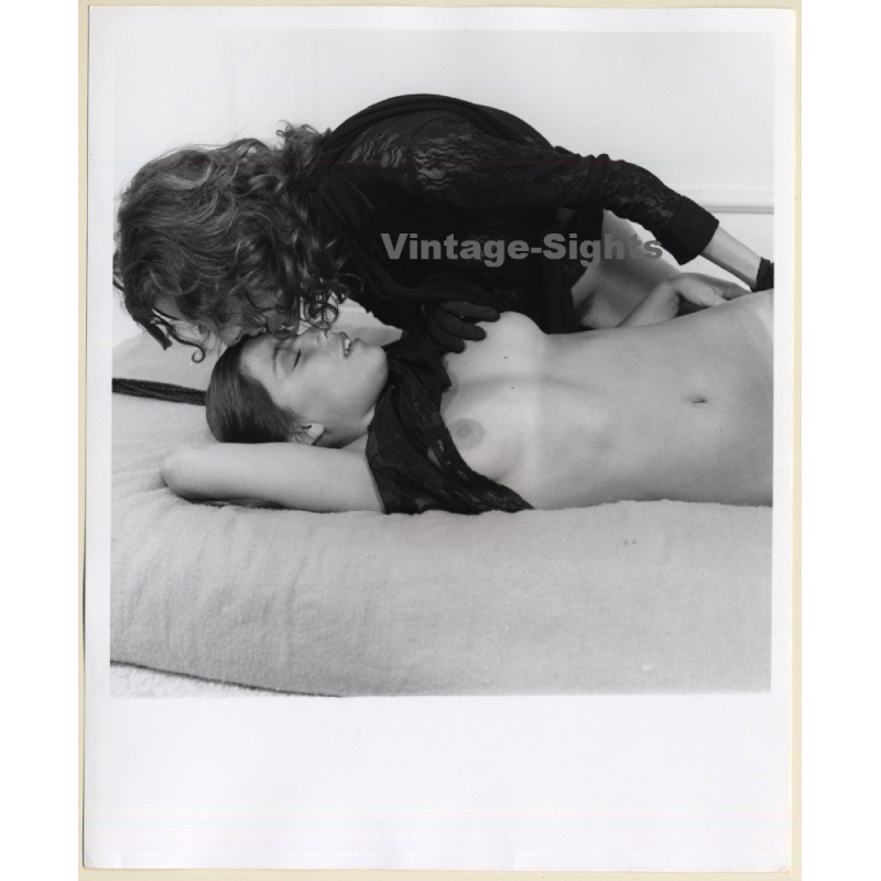 Erotic Study: Racy Semi Nude Caresses Nude Girlfriend*2 / Lesbian INT (Vintage Photo KORENJAK 1970s/1980s)