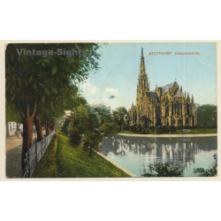 Stuttgart / Germany: Johanneskirche - Feuersee (Vintage PC 1908)