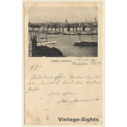 Stockholm / Sweden: Skeppsbron (Hafenpartie) (Vintage PC 1899)