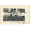 Junin / Peru: Young Men In School Swimming Pool *2 (Vintage RPPC 1923)
