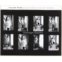 Howard Roark: Nude Beauty Constance Cathaway *1 (Vintage Contact Sheet 8 Photos 1970s/1980s)