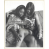 Erotic Study: Semi Nude Interracial Couple*1 / Reading - Smoking - Lesbian INT (Vintage Photo KORENJAK 1970s)