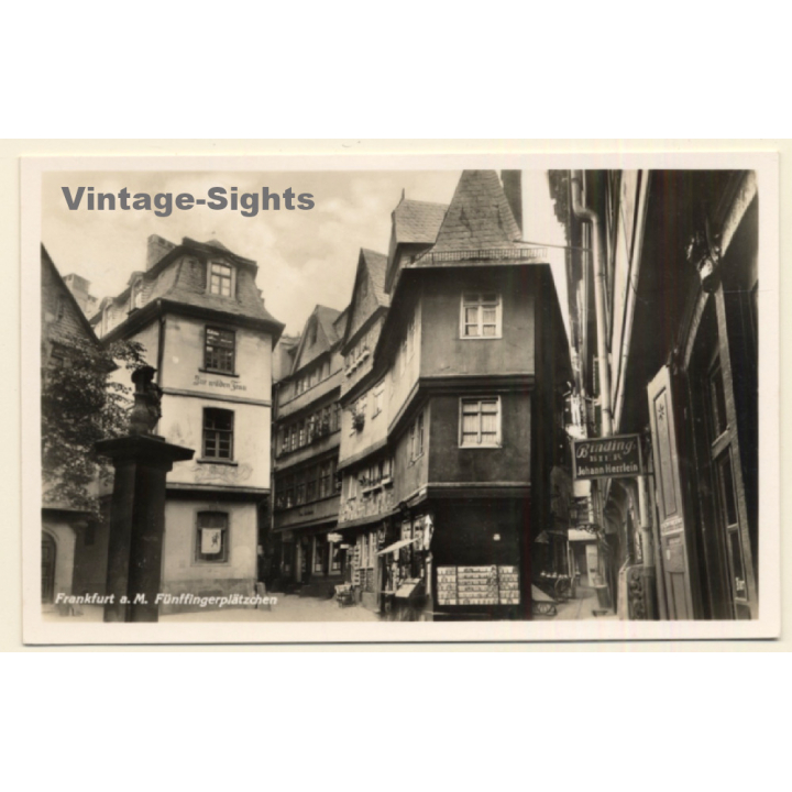 Frankfurt a.M. / Germany: Fünffingerplätzchen (Vintage RPPC)