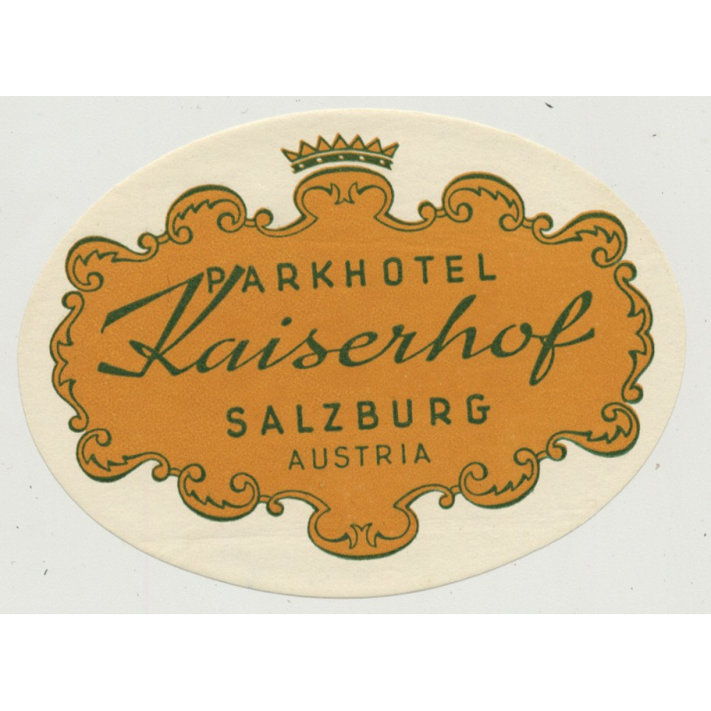 Park Hotel Kaiserhof - Salzburg / Austria (Vintage Luggae Label)