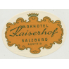 Park Hotel Kaiserhof - Salzburg / Austria (Vintage Luggae Label)