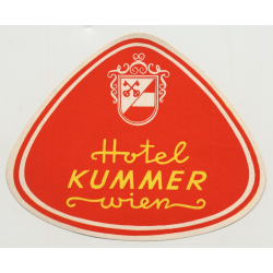 Hoter Kummer - Wien Vienna/ Austria (Vintage Luggae Label)