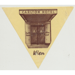 Carlton Hotel - Wien Vienna / Austria (Vintage Luggae Label)
