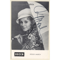 Peggy March - Decca Autogramm / Autograph (Vintage Signed PC ~1960s)