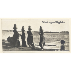 Egypt: Native Women Carrying Water From The Nile / Ethnic (Vintage RPPC ~1910s/1920s)