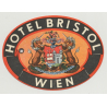 Hotel Bristol - Wien Vienna / Austria (Vintage Roll On Luggage Tag)