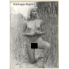 Erotic Study: Slim Blonde Nude Kneeling In Reed (Vintage Photo GDR ~1970s/1980s)