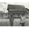 Indochina: Pile Dwelling - Stilt House / Laos? Vietnam? (Vintage Stereo Glass Plate ~1920s/1930s)