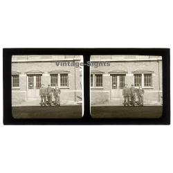 Gilly / Belgium: Charbonnages Du Trieu Kaisin *3 (Vintage Stereo Glass Plate ~1910s/1920s)