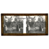 Indochina: French Missionaries Hold Mass In Forest (Vintage Stereo Glass Plate ~1920s/1930s)