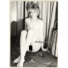 Erotic Study: Slim Blonde Nude Sitting Floor (Vintage Photo GDR ~1970s/1980s)