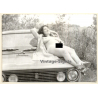 Erotic Study: Natural Nude On Bonnet Of Car *2 (Vintage Photo GDR ~1970s/1980s)