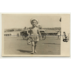 Foto Armen: Baby Boy At Playa Miramar - Buenos Aires (Vintage Photo PC 1949)