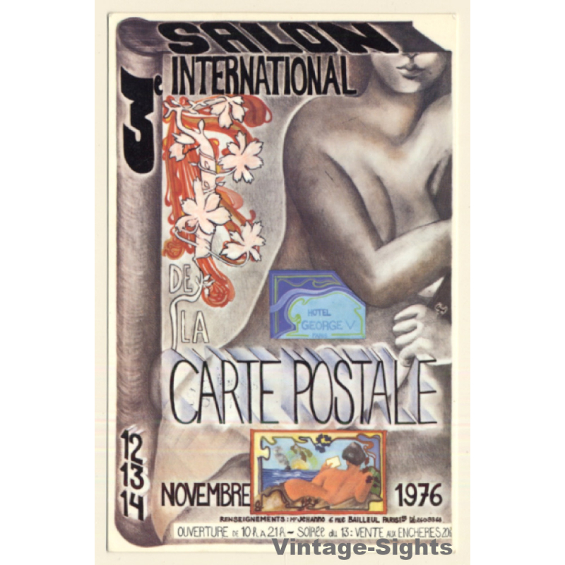 Hotel George - Paris: 3.Salon International Carte Postale (Vintage PC 1976)