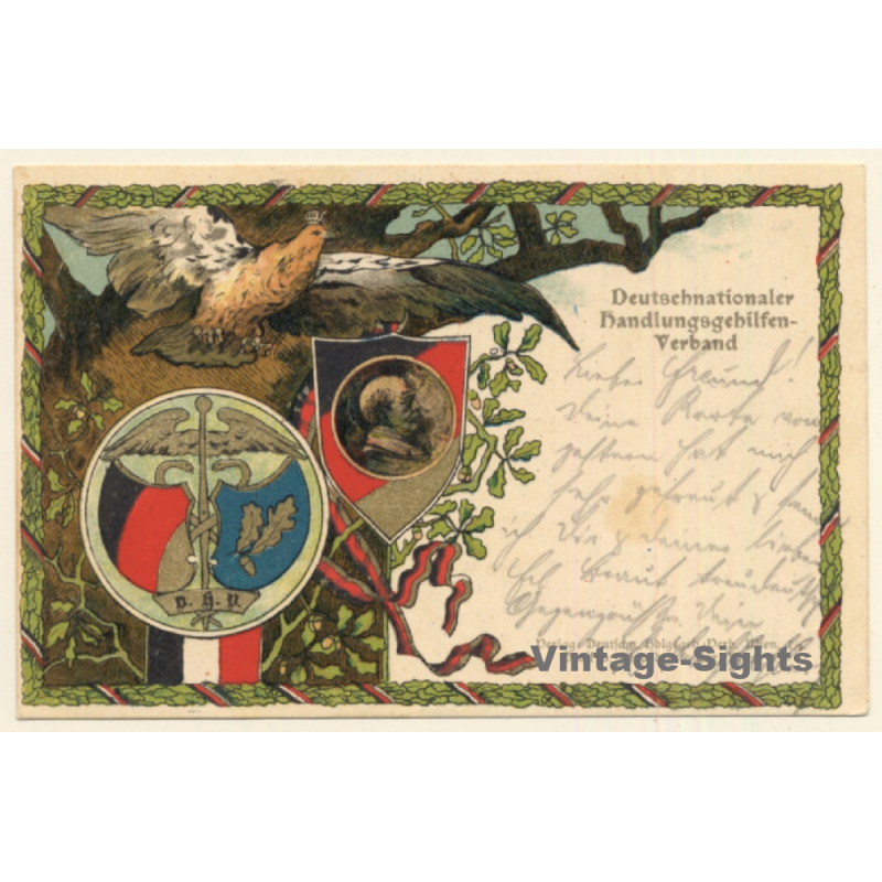 Deutschnationaler Handlungsgehilfen-Verband / Wappen (Vintage PC Litho 1906) Deutschnationaler Handlungsgehilfen-Verband / Wappen (Vintage PC Litho 1906)