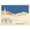 God Jul - Merry Christmas / Snow Landscape (Vintage Artist PC 1930s)