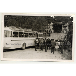 1960s Panorama Rooftop Bus - Büssing ? / Setra S? (Vintage Photo B/W Spain)