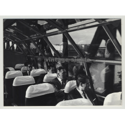Rare Inside View: DB Deutsche Bahn Observation Car 'Dompfeil' (Vintage Photo 1964)