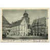 36304 Alsfeld / Germany: Marktplatz (Vintage Postcard 1950s)