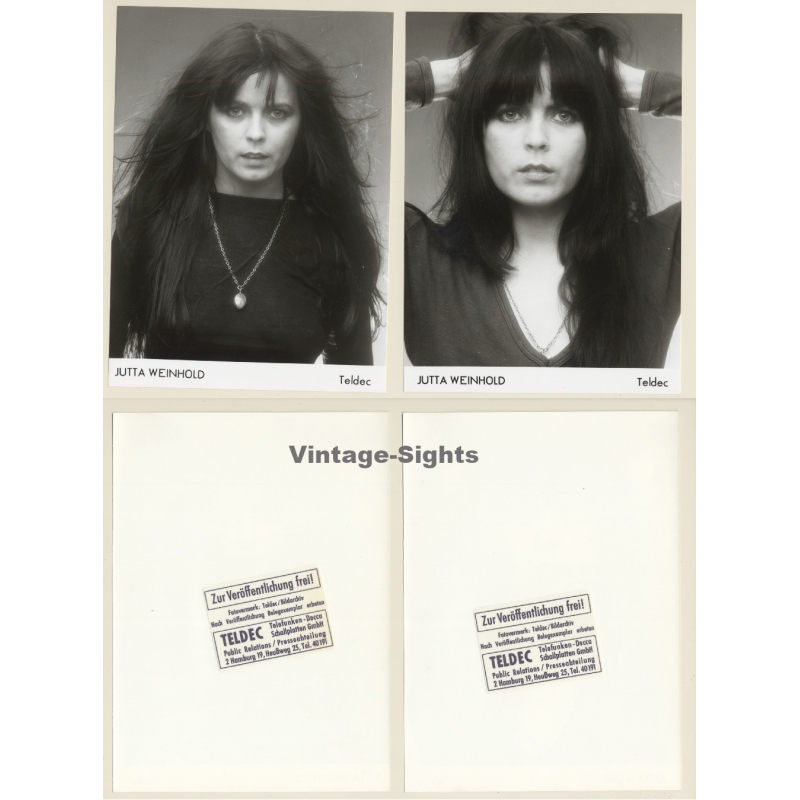 Jutta Weinhold (Vintage TELDEC Press Kit with 2 Photos 1978)