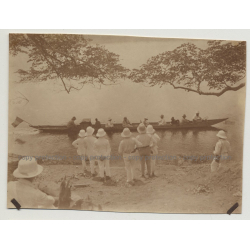 Thikapa - Belgian Congo: Dugout On Kasai River - Kolonialherren (Vintage Photo B/W 1927)