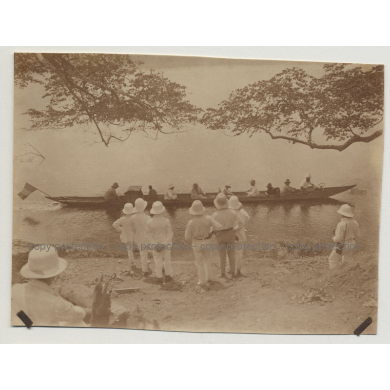 Thikapa - Belgian Congo: Dugout On Kasai River - Kolonialherren (Vintage Photo B/W 1927)