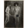 Erotic Study: 2 Natural Nude Females Standing / Tan Lines (Vintage Photo GDR ~1970s/1980s)