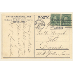 SS Cleveland - Twin Screw / United American Lines (Vintage PC 1924)
