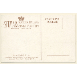 Sitmar Line: Steamship Esperia / Dampfer (Vintage PC 1920s)