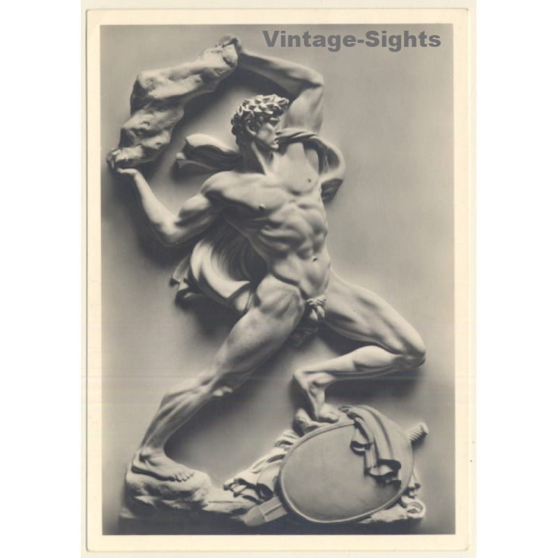 Arno Breker: Vergeltung / Nude Sculpture (Vintage RPPC ~1930s/1940s)