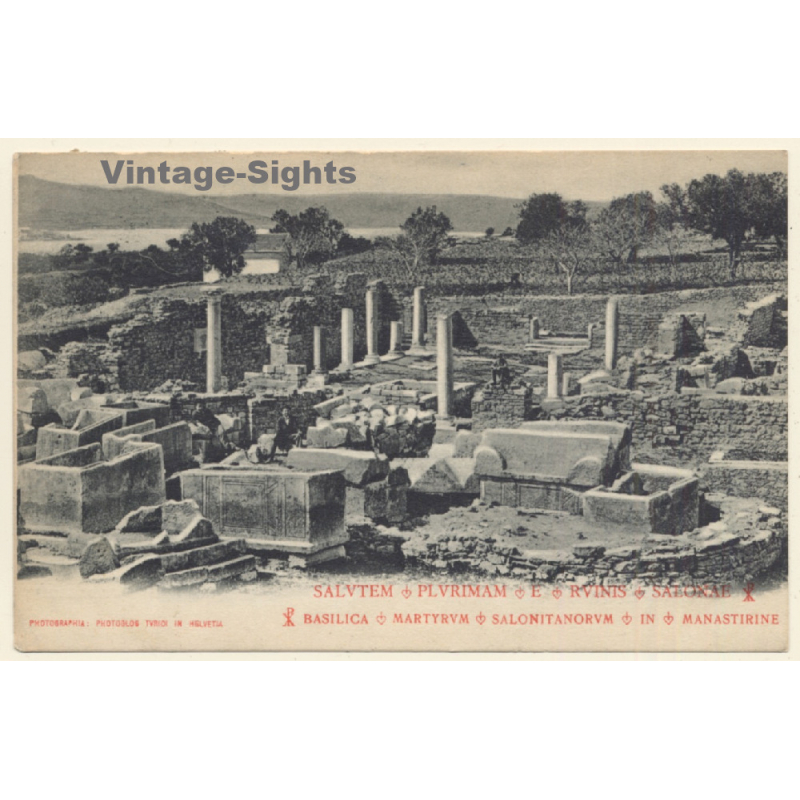Thessaloniki / Greece: Antic Ruins - Basilica Martyrum Salonitanorum (Vintage PC 1906)