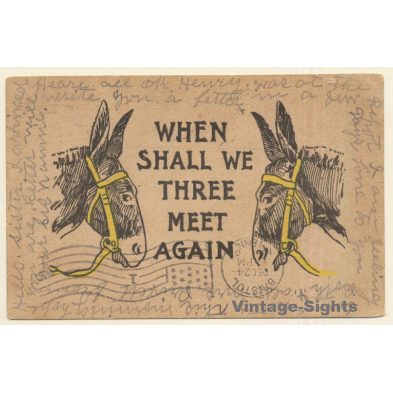 When Shall We Meet Again / Donkey Friends (Vintage PC 1907)