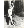 Erotic Study: Natural Shorthaired Nude Leaning Against Tree (Vintage Photo GDR ~1970s/1980s)