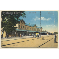 Dombovar - Udjombovar / Hungary: Palyaudvar - Bahnhof (Vintage PC ~1910s)