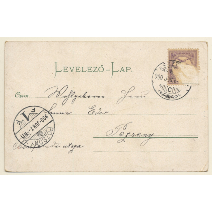 Keszthely / Hungary: Bad Hotel Am Plattensee / Balaton (Vintage PC 1900)