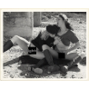 Erotic Study by T.Liori: 2 Semi Nude Girlfriends Outdoors / Lesbian INT (Vintage Photo KORENJAK 1970s/1980s)