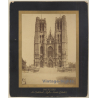 Bruxelles: La Cathédrale Eglise Sainte-Gudule (Vintage Albumen Print ~1880s/1890s)