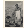 African Tribal Woman Brewing Beer / Ethnic (Vintage Photo 1940s/1950s)
