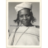 Pretty African Woman With Braids & Headdress / Ethnic (Vintage Photo 1940s/1950s)