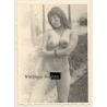 Erotic Study: Busty Nude Brunette In Forest (Vintage Photo ~1950s/1960s)